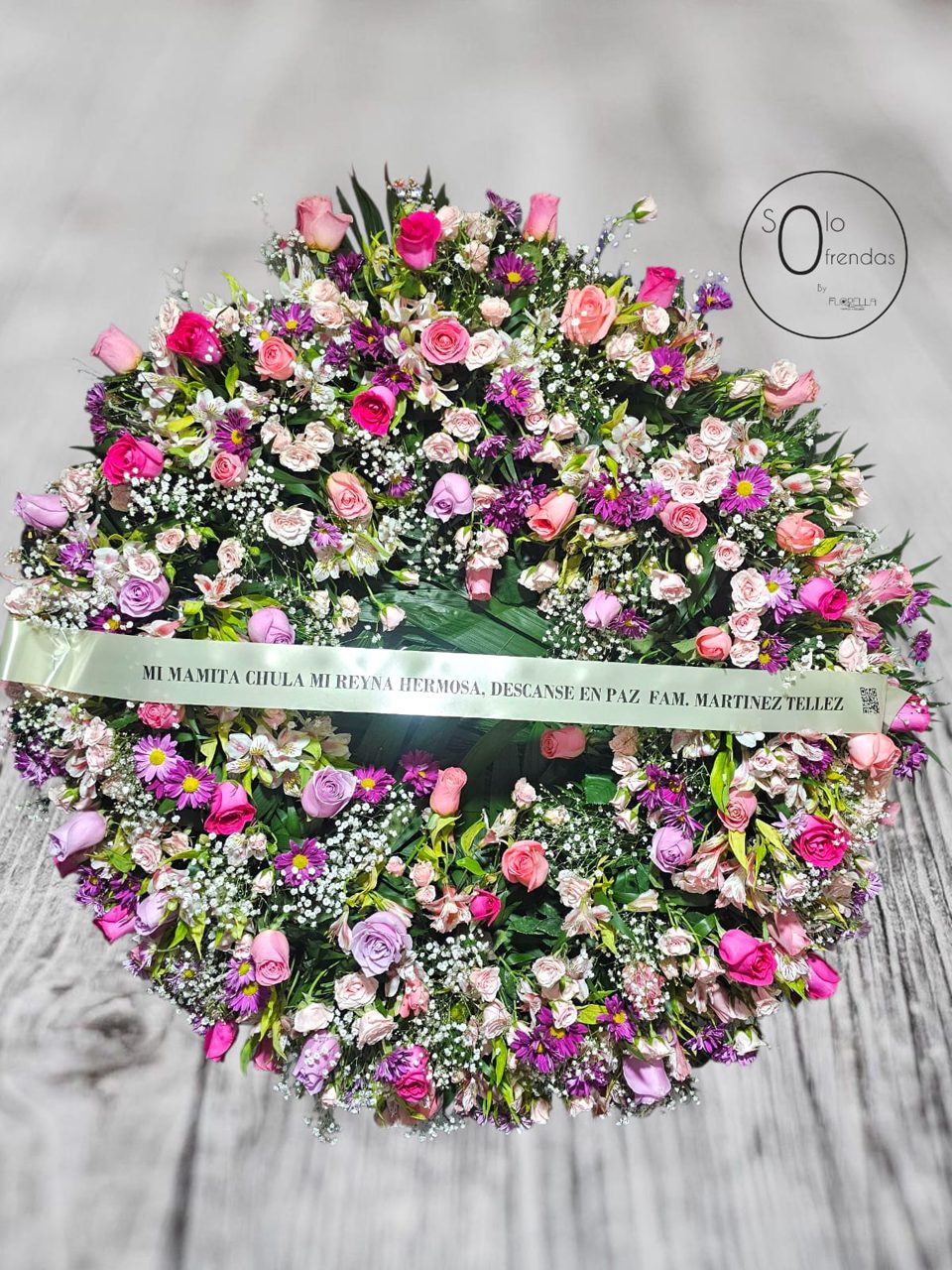 Corona tonos rosa — Florella