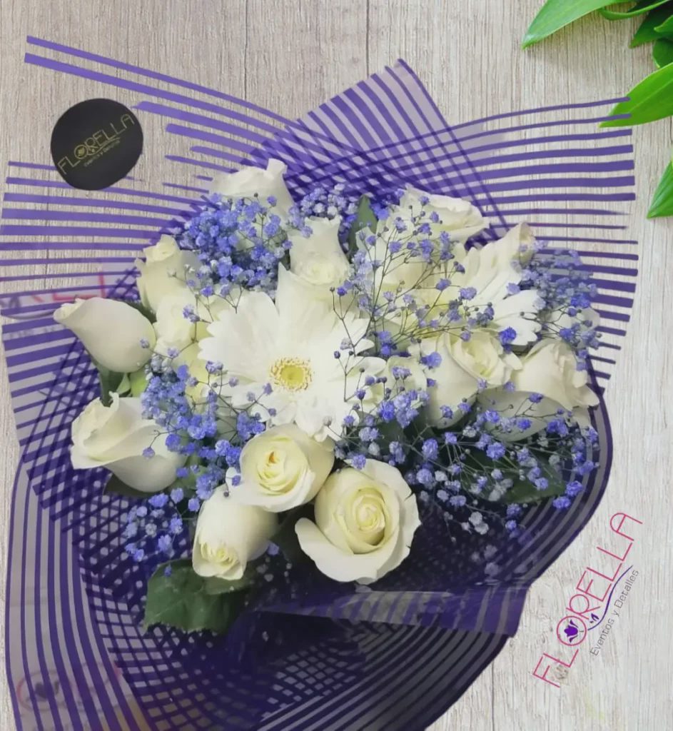 Ramo de rosas blancas — Florella