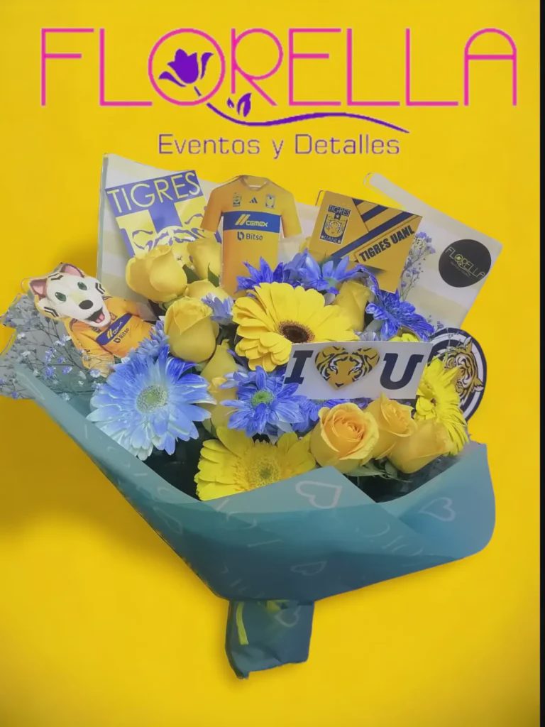 Ramo de rosas y gerberas Tigres — Florella