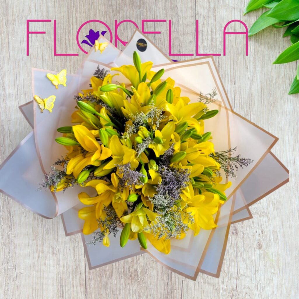 Ramo de lirios amarillos — Florella