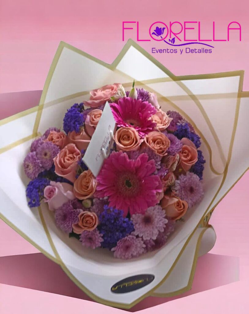 Ramo de rosas y gerberas — Florella