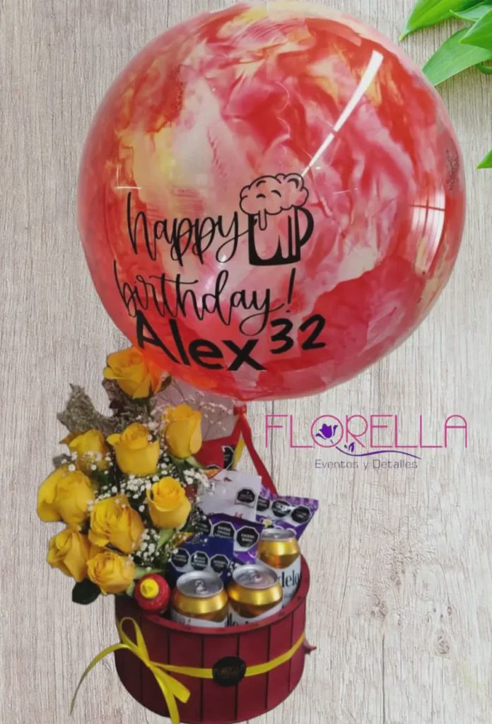 Arreglo de cumpleaños con cervezas — Florella