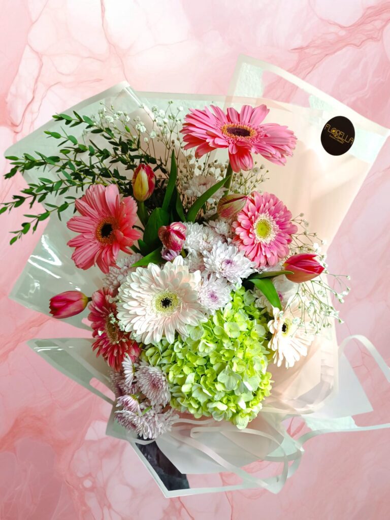Ramo de gerberas y tulipanes — Florella