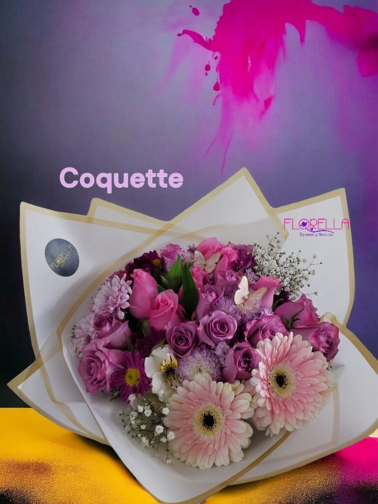 Ramo Coquette de flores rosas — Florella