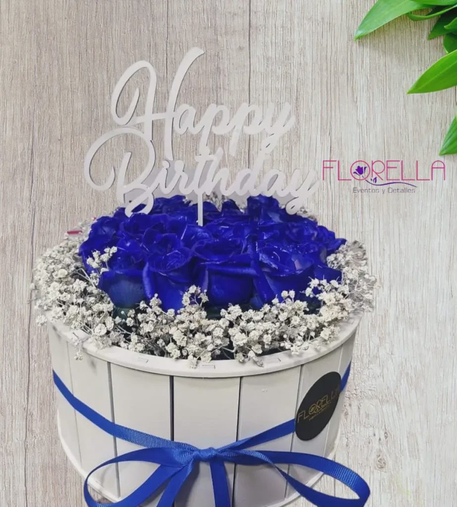 Caja de rosas azules — Florella